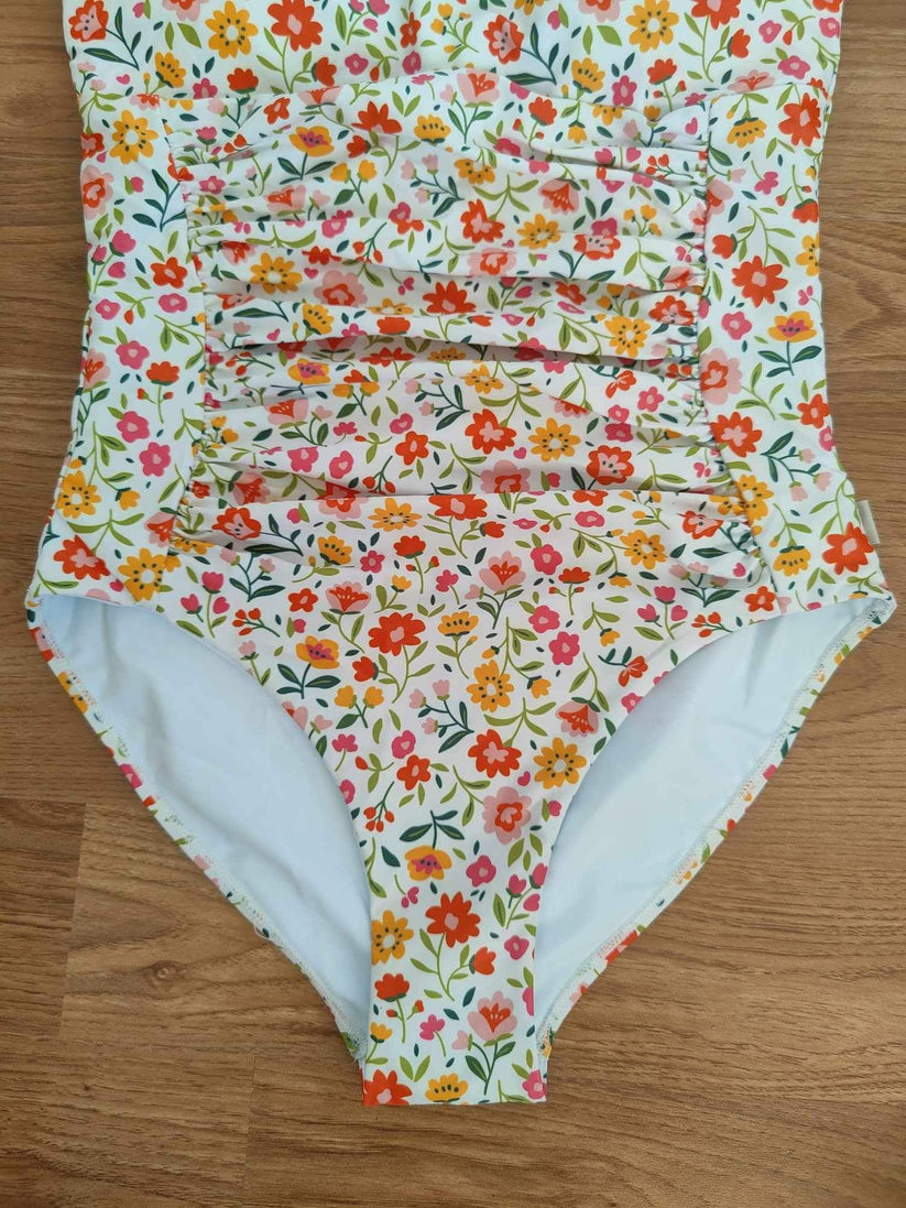 Milky Dayz Mila One-Piece Breastfeeding Swimsuit | Full Brief Floral Design | UPF 50+ Protection