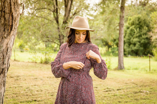 Breastfeeding Dress - Autumn & Spring Baby