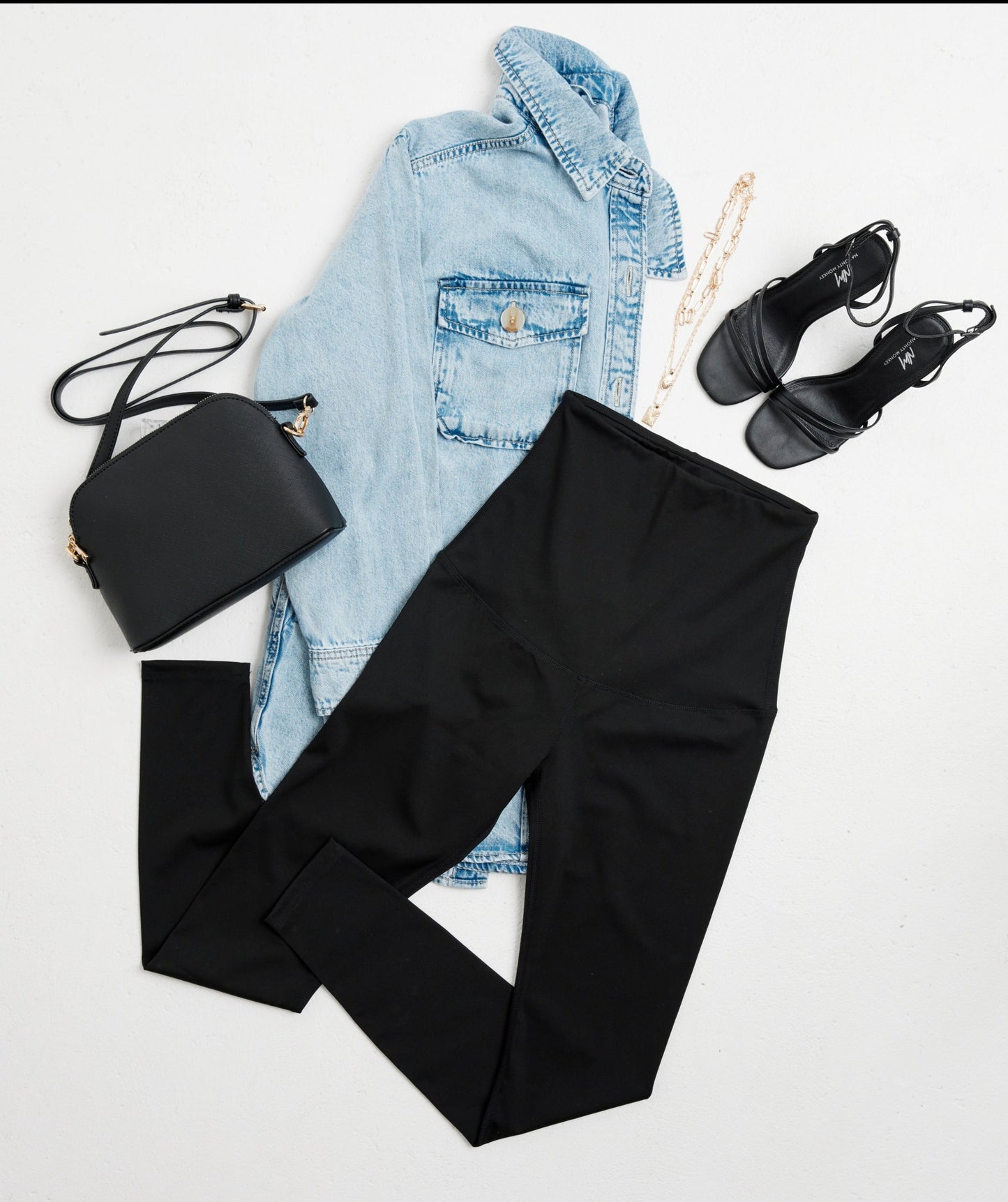 High Waisted Postpartum Support Tights | Full Length |Postpartum and Beyond