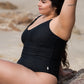 Zala Breastfeeding One-piece Swimsuit | Breastfeeding Swimwear | Black