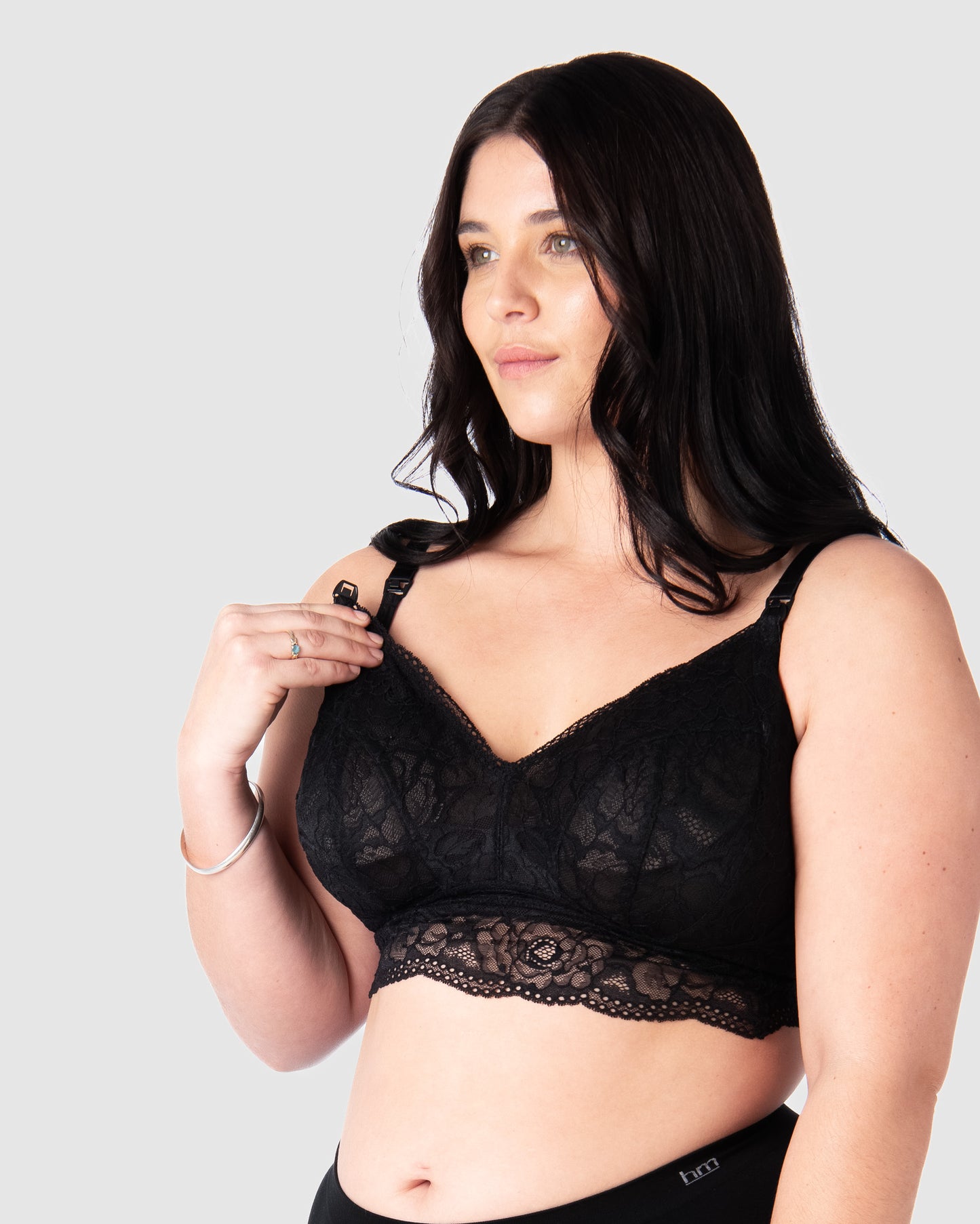 Soft Lace Nursing Bralette | Multifit Comfort & Support for Cup Sizes Up to G | Full Coverage