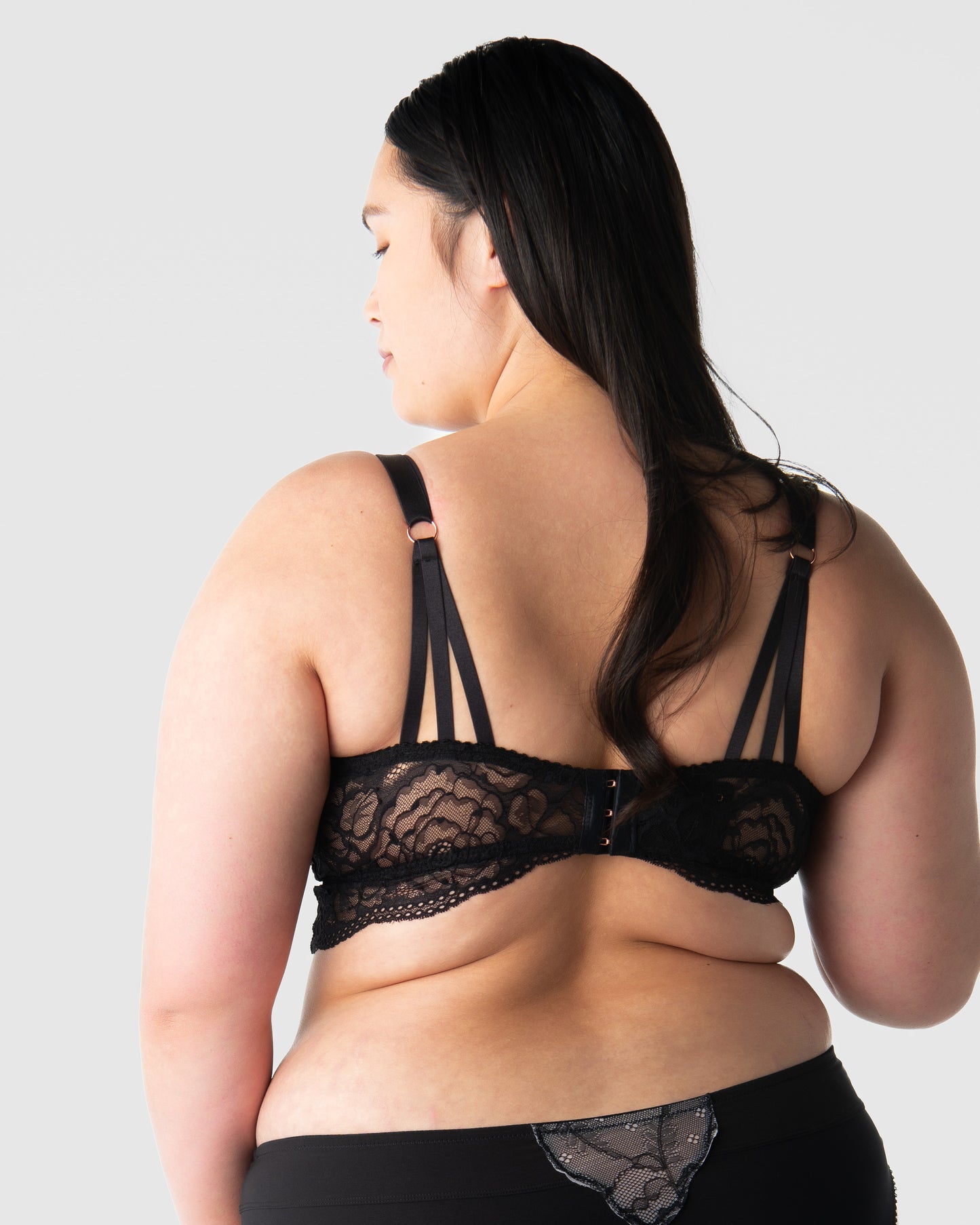 Soft Lace Nursing Bralette | Multifit Comfort & Support for Cup Sizes Up to G | Full Coverage