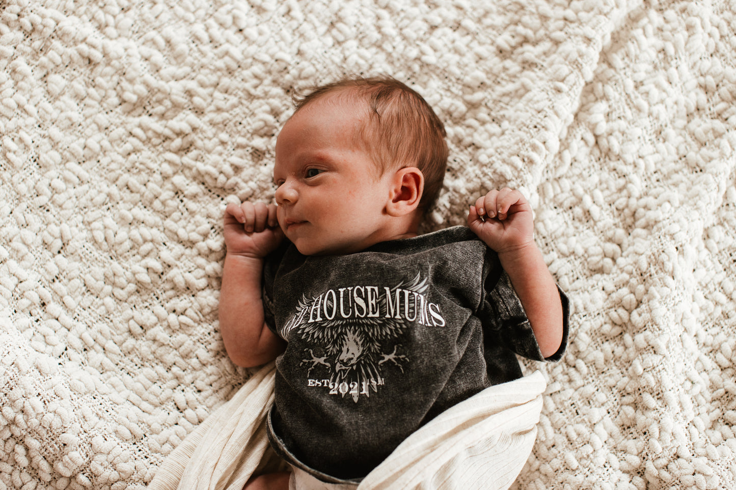 Vintage Eagle Breastfeeding Tee | Hidden Zipper Nursing T-Shirt | Washed Black