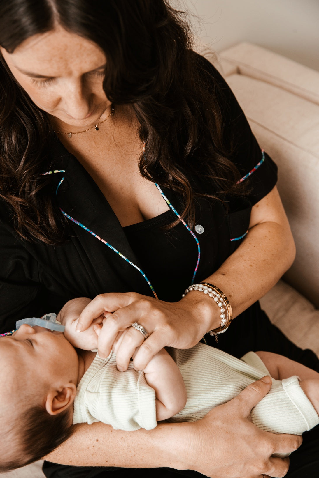 Luxury Breastfeeding Pajama Set | High-Waisted Support PJ Pants