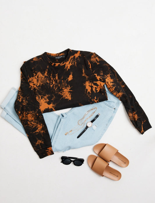 Bleached To Dye For | Black/Bleached Sweatshirt