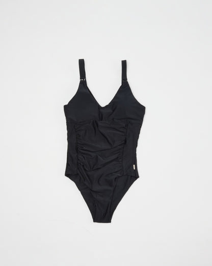 Black One-Piece Breastfeeding Swimsuit | Full Support with Discreet Nursing & UPF 50+