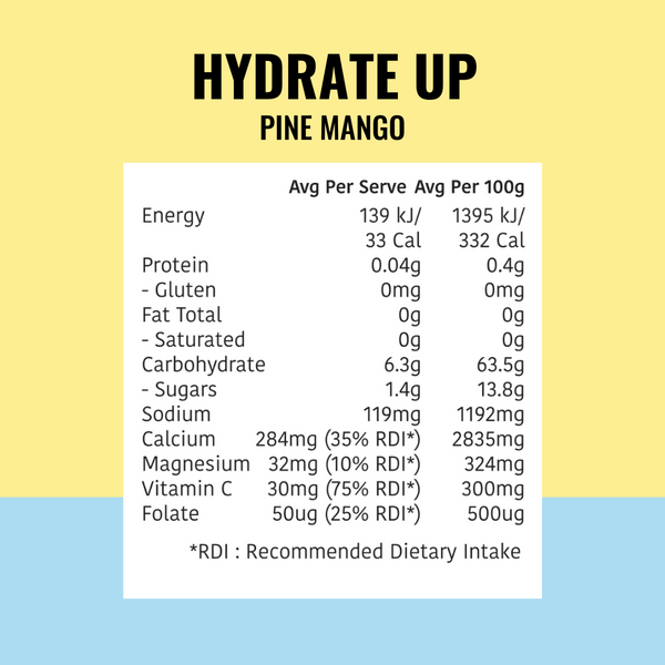 Hydrate Up Supplement - Pine Mango